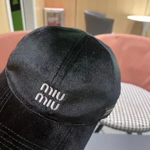 Miu Miu | Accessories | Miu Miu Black Thickened Baseball Cap  display picture 1